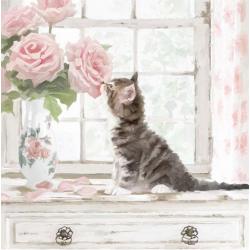 Crystal Art Kit | Diamond Painting Cat & Flowers